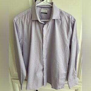 Men's Calibrate Purple Button Up Dress Shirt- Trim Fit